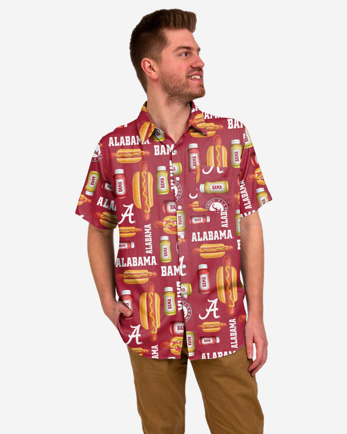 Alabama Crimson Tide Grill Pro Button Up Shirt FOCO S - FOCO.com