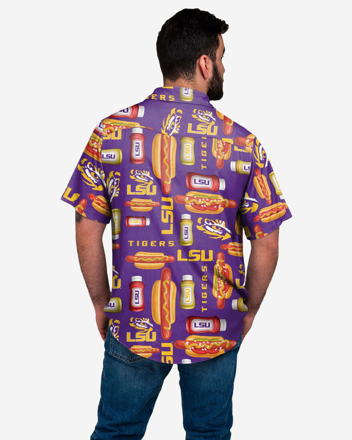 LSU Tigers Grill Pro Button Up Shirt FOCO - FOCO.com