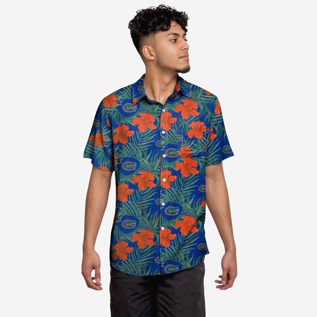 Florida Gators Hibiscus Button Up Shirt FOCO S - FOCO.com