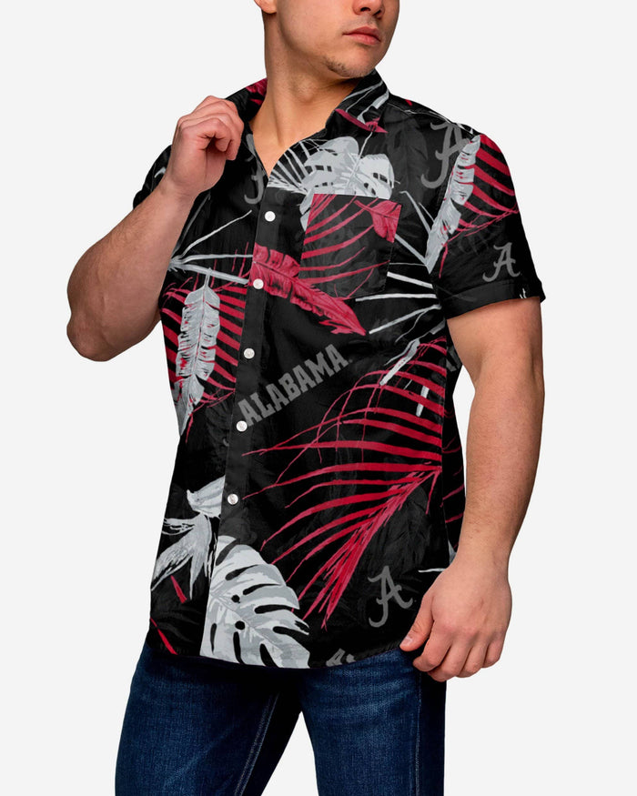 Alabama Crimson Tide Neon Palm Button Up Shirt FOCO S - FOCO.com