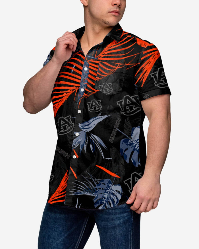 Auburn Tigers Neon Palm Button Up Shirt FOCO S - FOCO.com