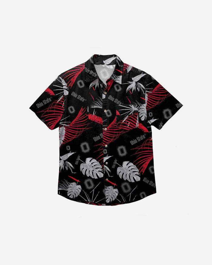 Ohio State Buckeyes Neon Palm Button Up Shirt FOCO - FOCO.com