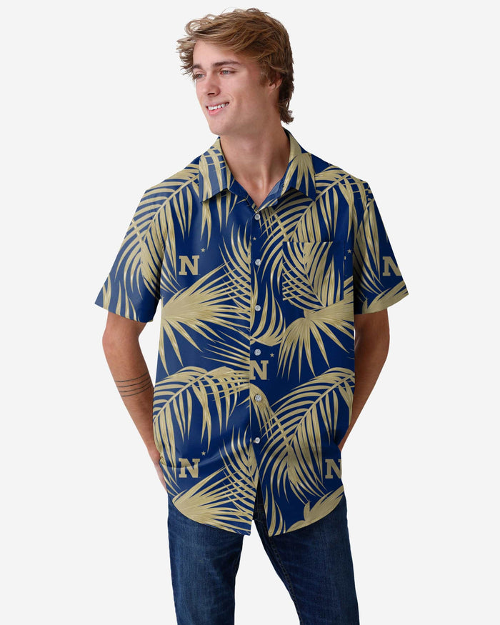 Navy Midshipmen Hawaiian Button Up Shirt FOCO S - FOCO.com