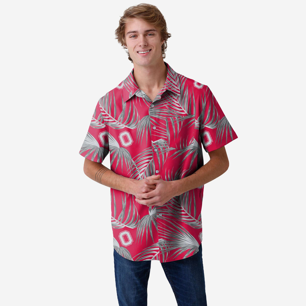 Ohio State Buckeyes Hawaiian Button Up Shirt FOCO S - FOCO.com