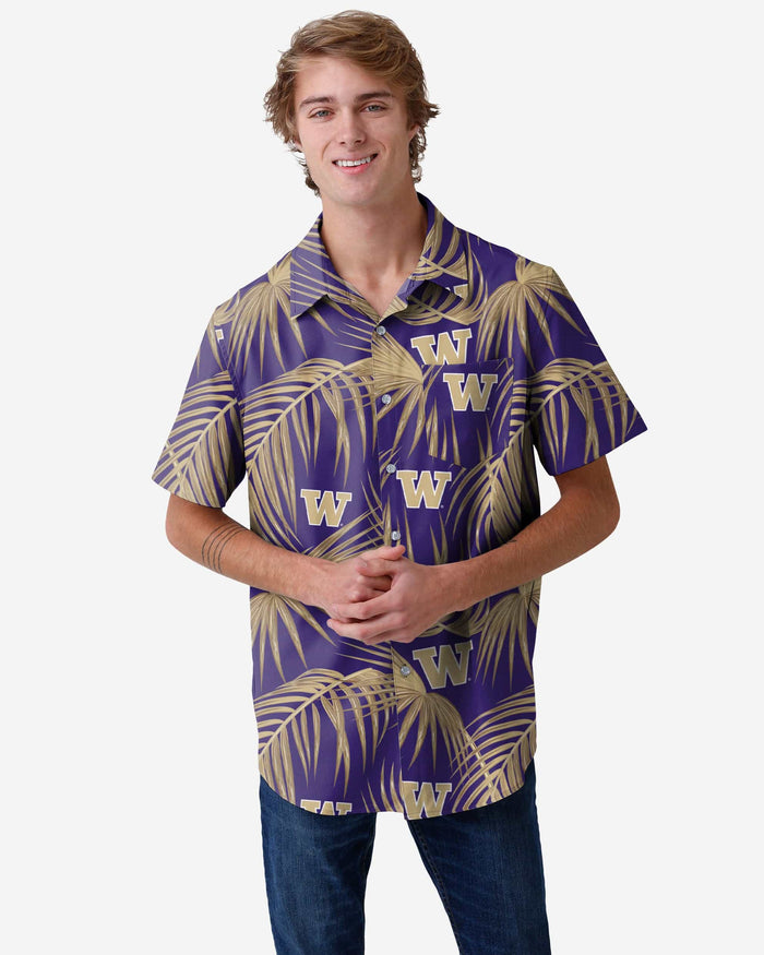 Washington Huskies Hawaiian Button Up Shirt FOCO S - FOCO.com