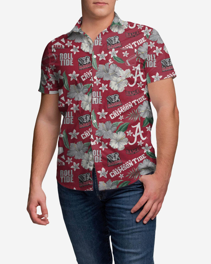 Alabama Crimson Tide City Style Button Up Shirt FOCO S - FOCO.com