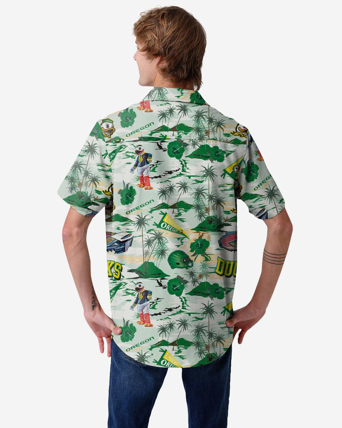 Oregon Ducks Thematic Stadium Print Button Up Shirt FOCO - FOCO.com