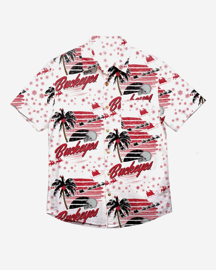 Ohio State Buckeyes Winter Tropical Button Up Shirt FOCO - FOCO.com