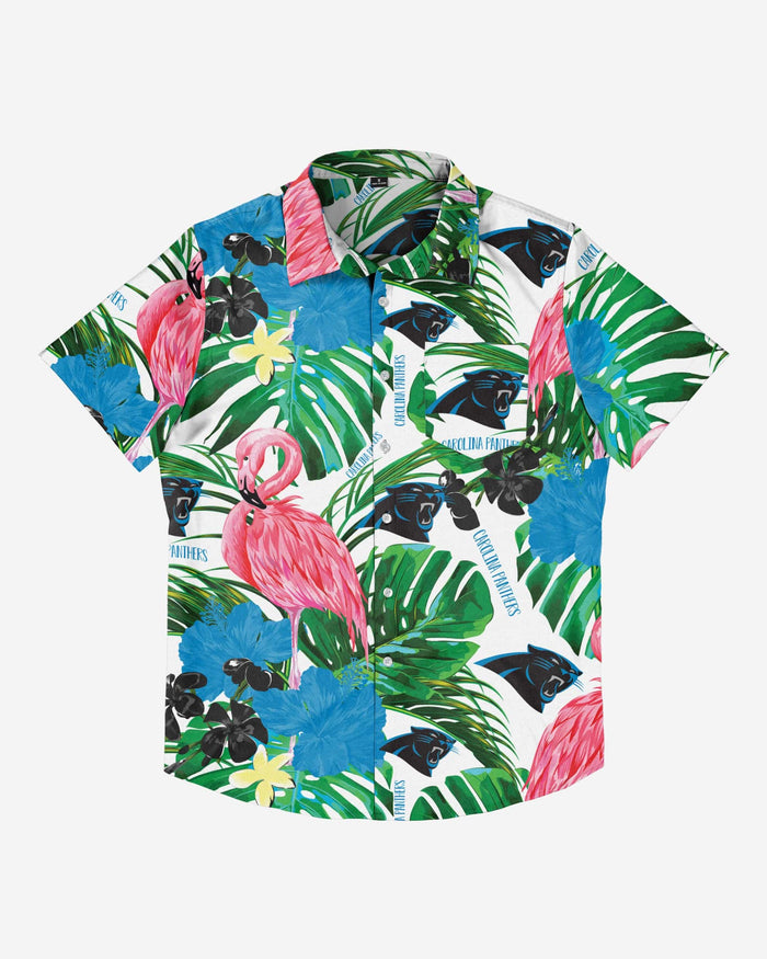 Carolina Panthers Flamingo Button Up Shirt FOCO - FOCO.com