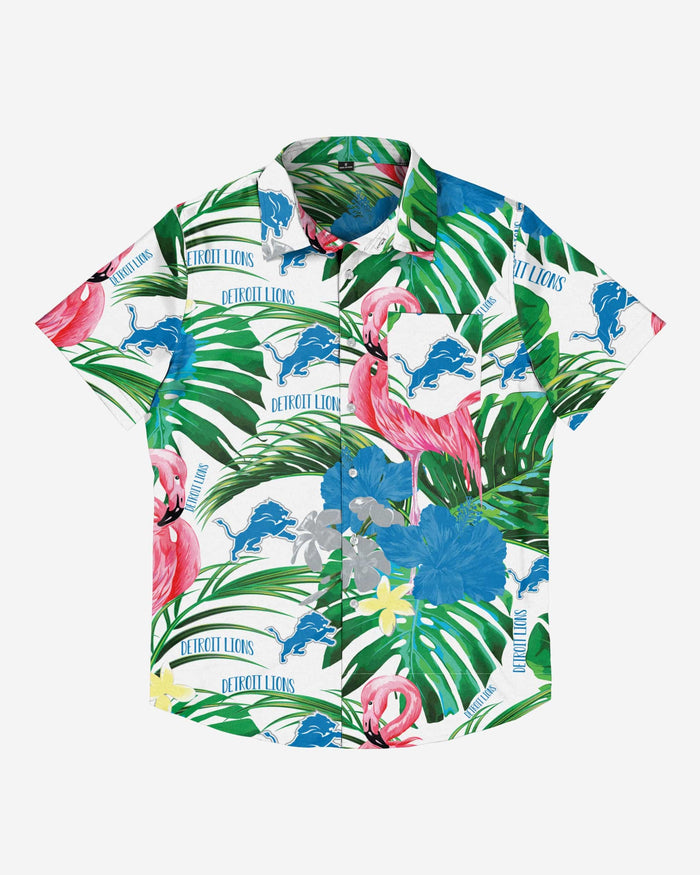 Detroit Lions Flamingo Button Up Shirt FOCO - FOCO.com