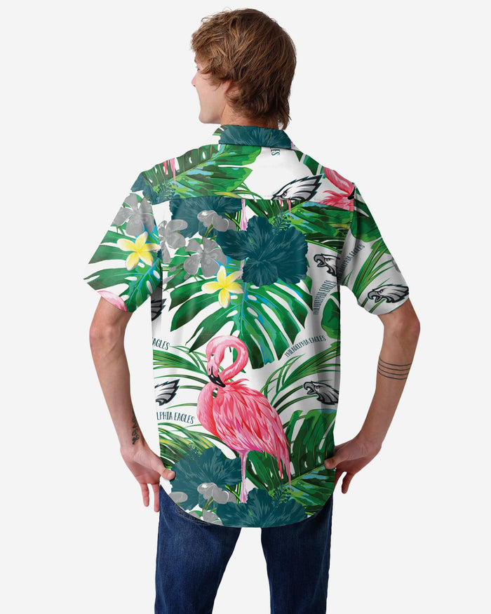 Philadelphia Eagles Flamingo Button Up Shirt FOCO - FOCO.com