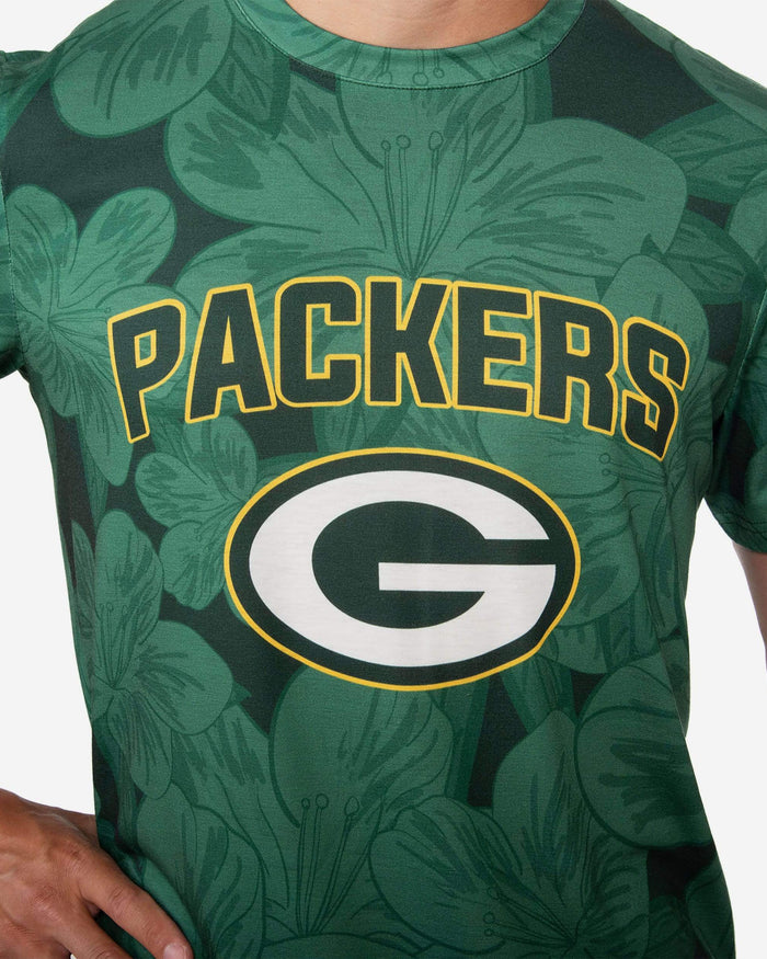 Green Bay Packers Hibiscus T-Shirt FOCO - FOCO.com