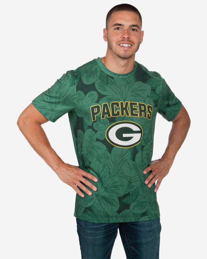 Green Bay Packers Hibiscus T-Shirt FOCO S - FOCO.com