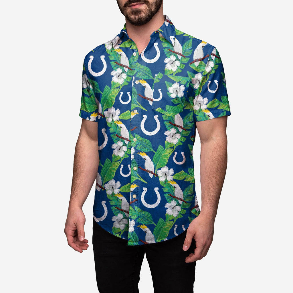 Indianapolis Colts Floral Button Up Shirt FOCO S - FOCO.com