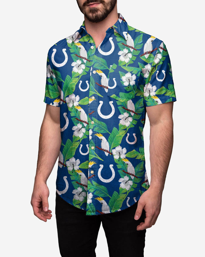 Indianapolis Colts Floral Button Up Shirt FOCO S - FOCO.com