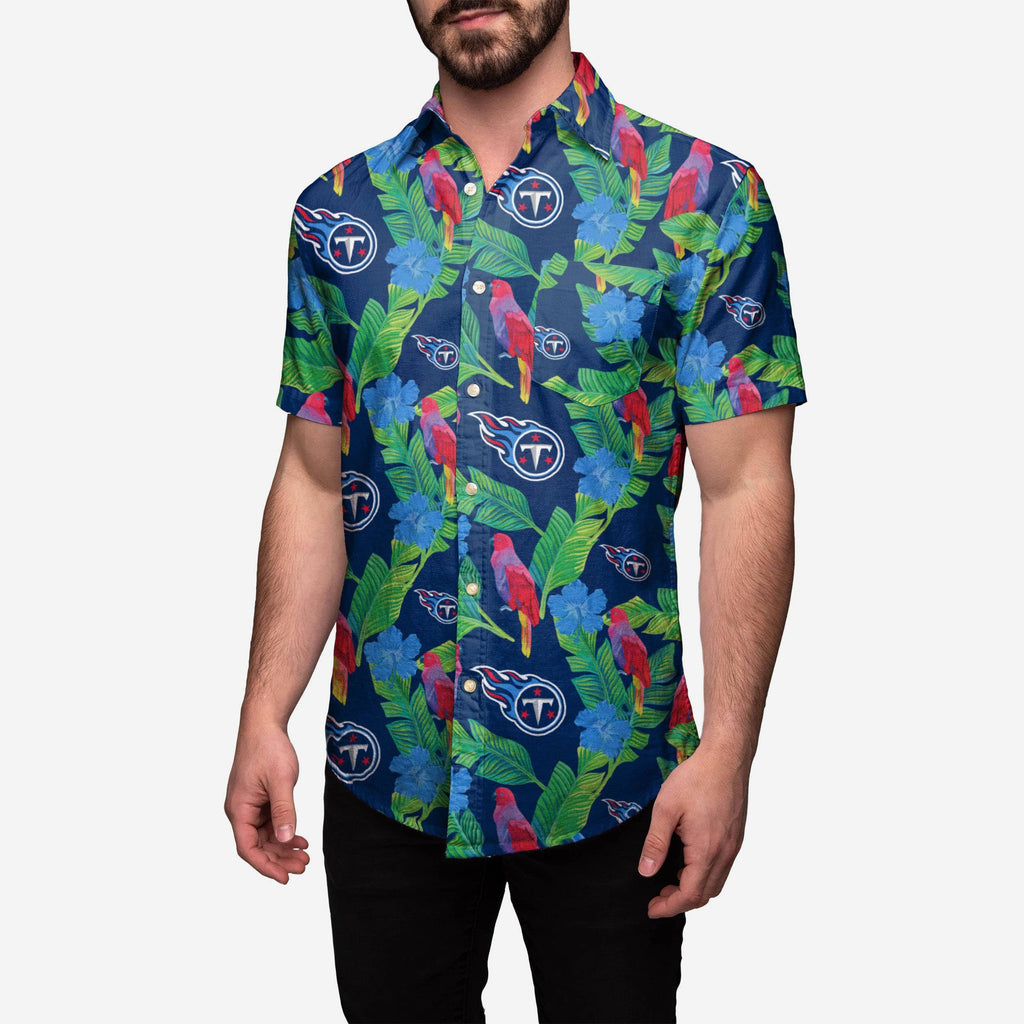 Tennessee Titans Floral Button Up Shirt FOCO S - FOCO.com