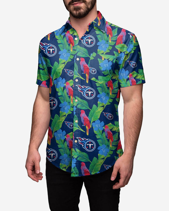 Tennessee Titans Floral Button Up Shirt FOCO S - FOCO.com