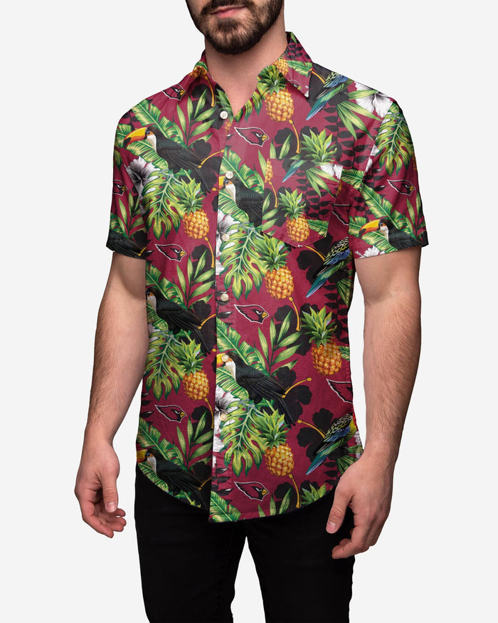 Arizona Cardinals Floral Button Up Shirt FOCO S - FOCO.com