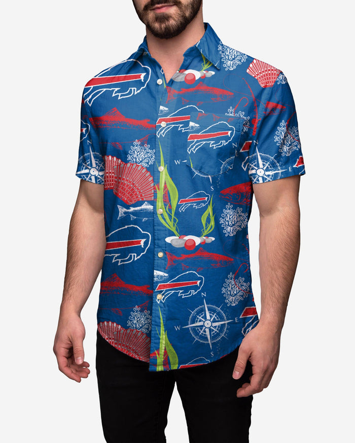 Buffalo Bills Floral Button Up Shirt FOCO 2XL - FOCO.com