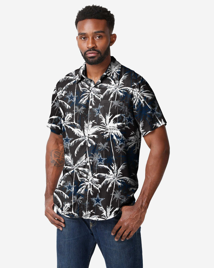 Dallas Cowboys Black Floral Button Up Shirt FOCO S - FOCO.com