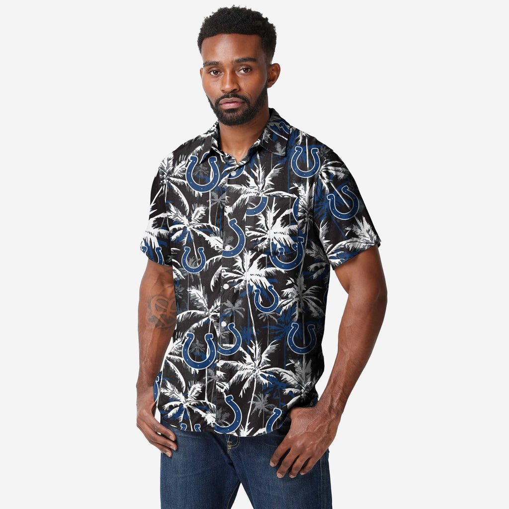 Indianapolis Colts Black Floral Button Up Shirt FOCO S - FOCO.com