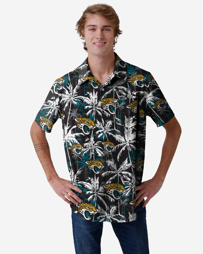 Jacksonville Jaguars Black Floral Button Up Shirt FOCO S - FOCO.com