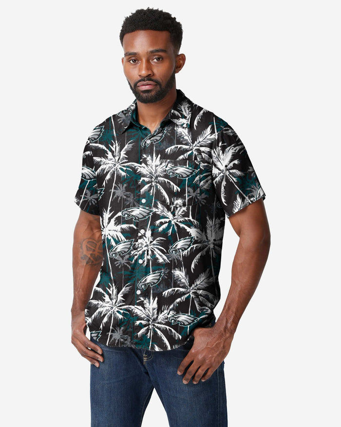 Philadelphia Eagles Black Floral Button Up Shirt FOCO S - FOCO.com