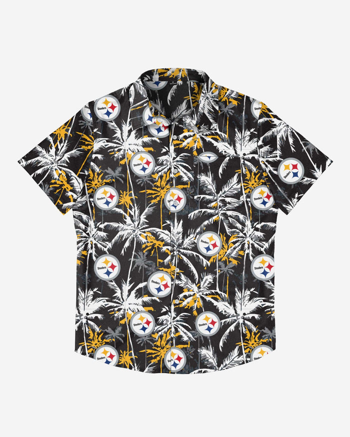 Pittsburgh Steelers Black Floral Button Up Shirt FOCO - FOCO.com