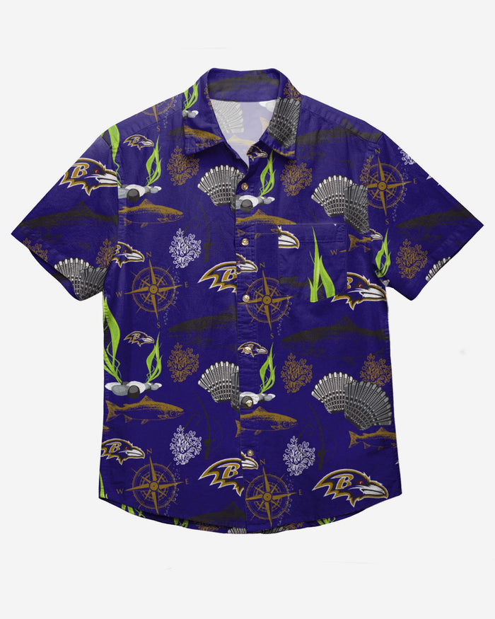 Baltimore Ravens Floral Button Up Shirt FOCO - FOCO.com