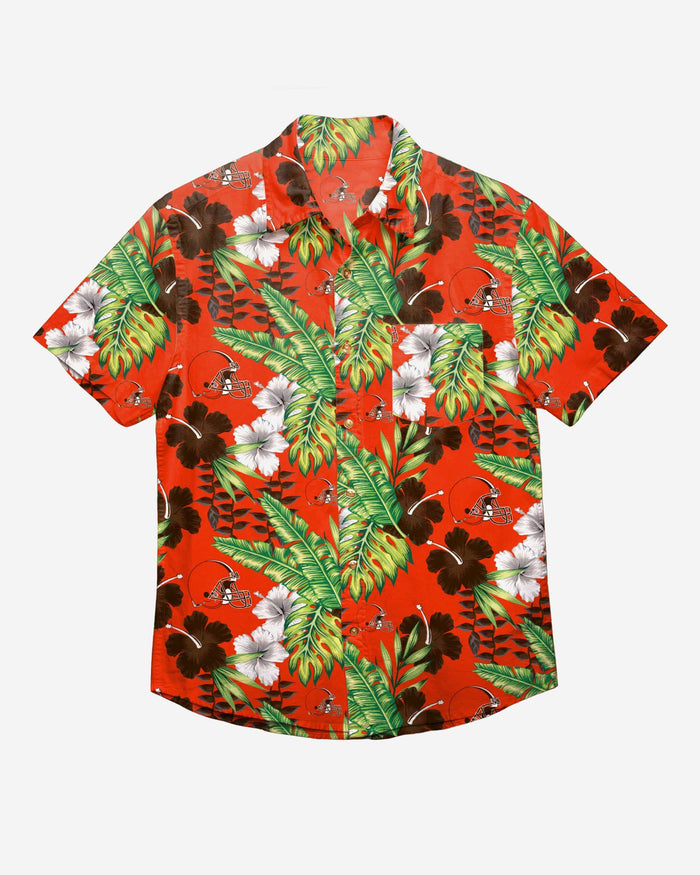 Cleveland Browns Floral Button Up Shirt FOCO - FOCO.com
