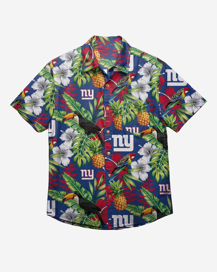 New York Giants Floral Button Up Shirt FOCO - FOCO.com