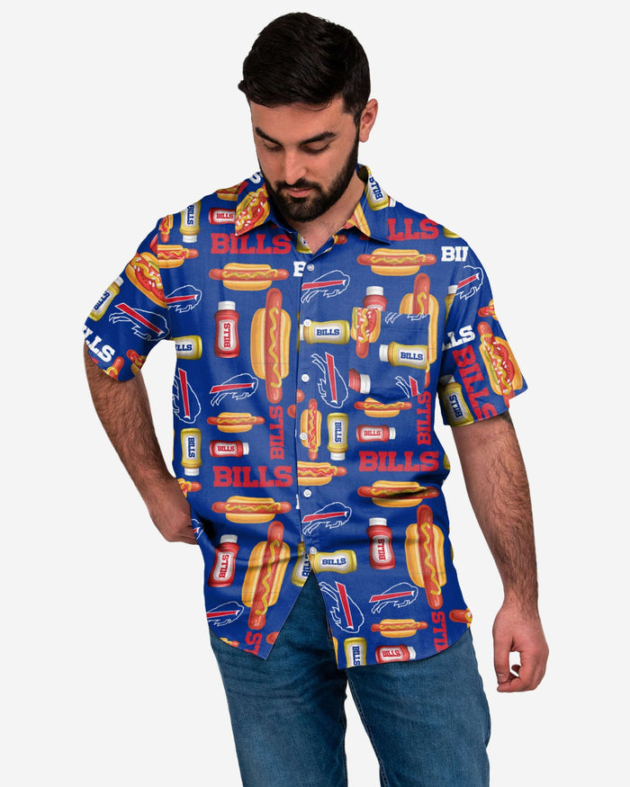 Buffalo Bills Grill Pro Button Up Shirt FOCO S - FOCO.com