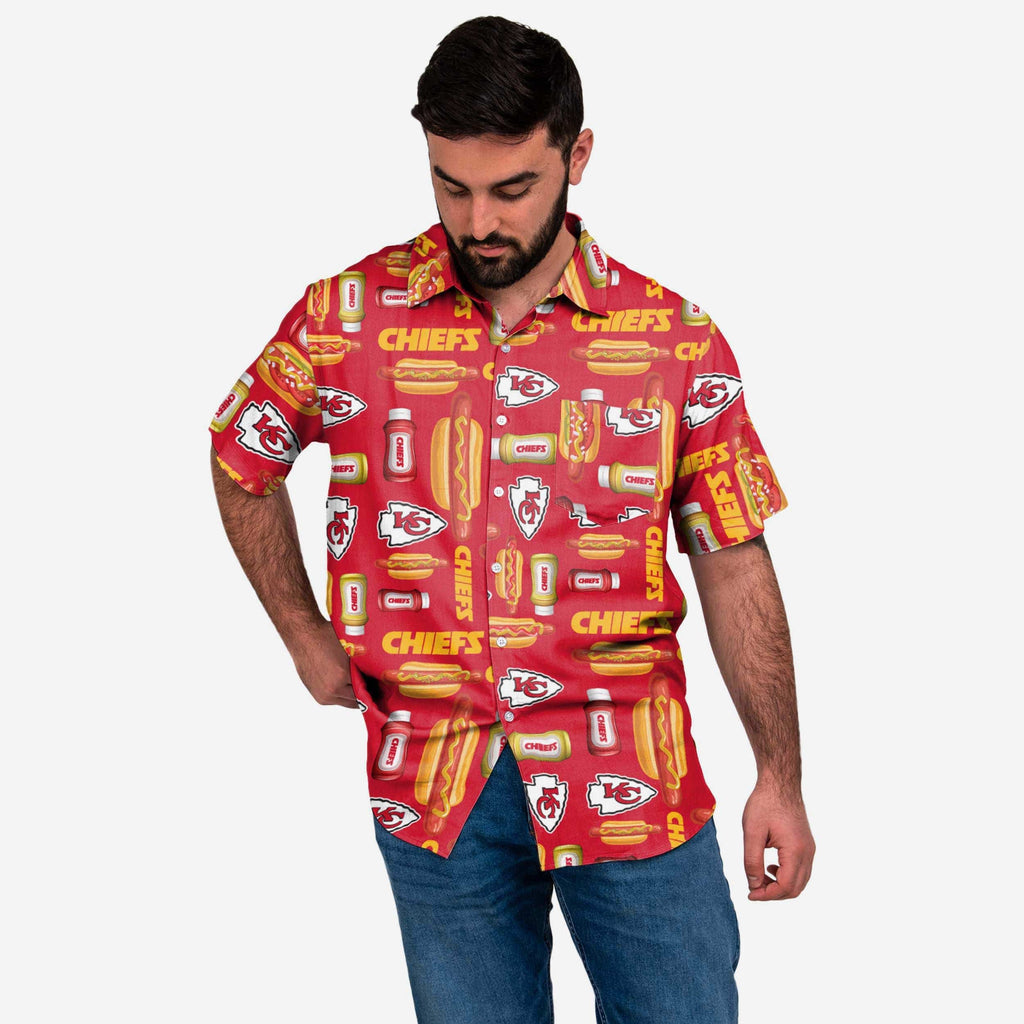 Kansas City Chiefs Grill Pro Button Up Shirt FOCO S - FOCO.com