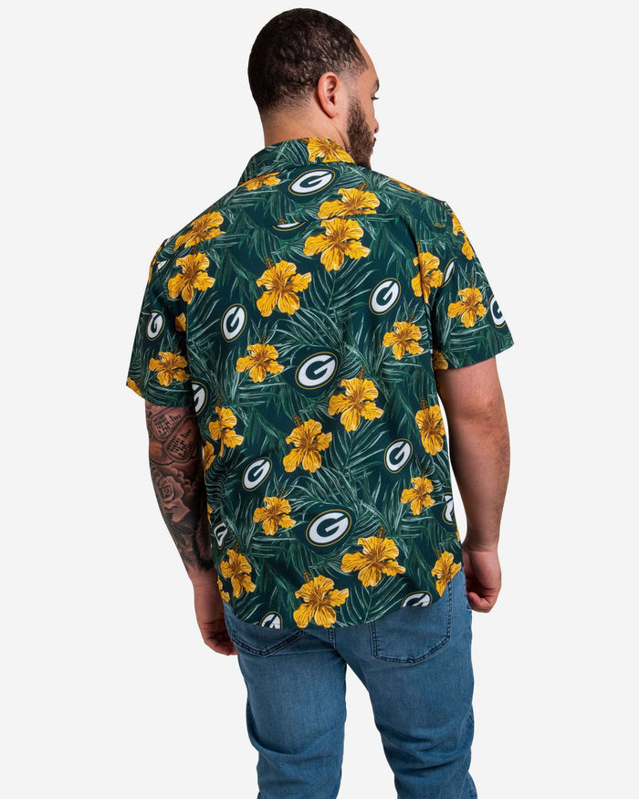 Green Bay Packers Hibiscus Button Up Shirt FOCO - FOCO.com