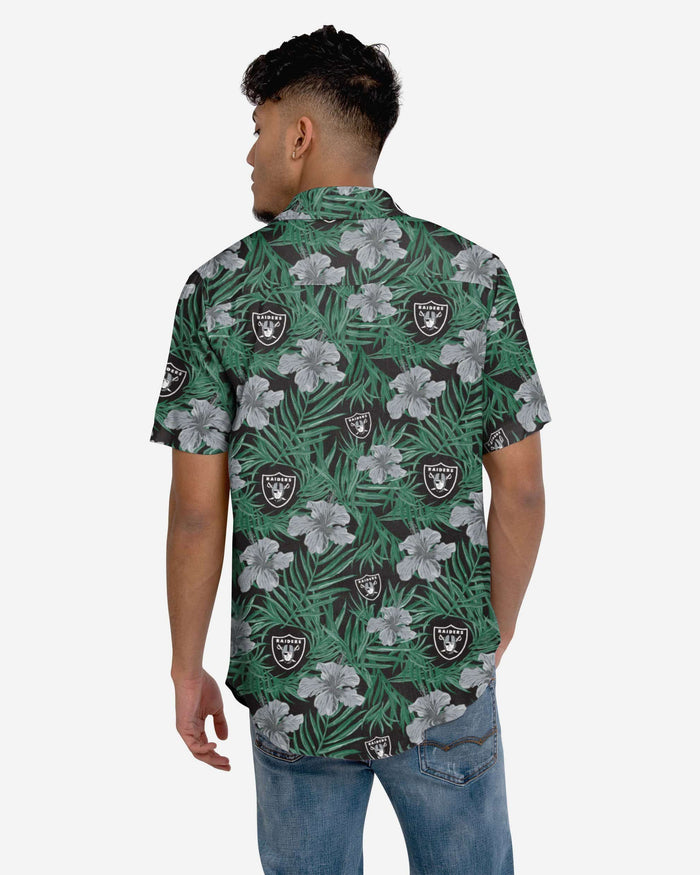 Las Vegas Raiders Hibiscus Button Up Shirt FOCO - FOCO.com