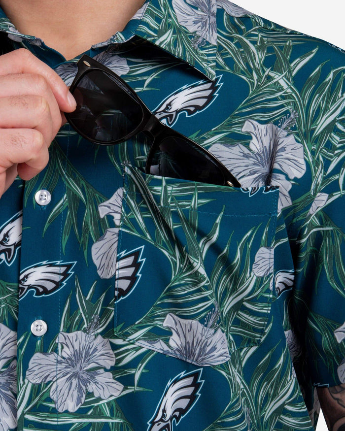 Philadelphia Eagles Hibiscus Button Up Shirt FOCO - FOCO.com