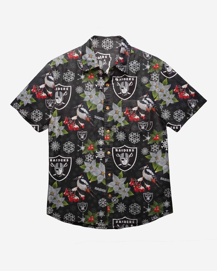 Las Vegas Raiders Mistletoe Button Up Shirt FOCO - FOCO.com