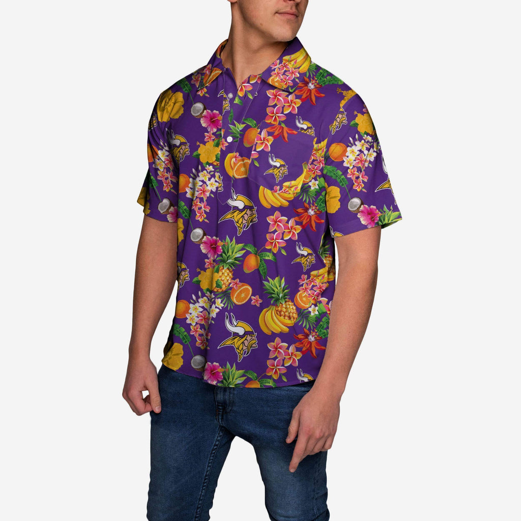 Minnesota Vikings Fruit Flair Short Sleeve Polo Shirt FOCO - FOCO.com