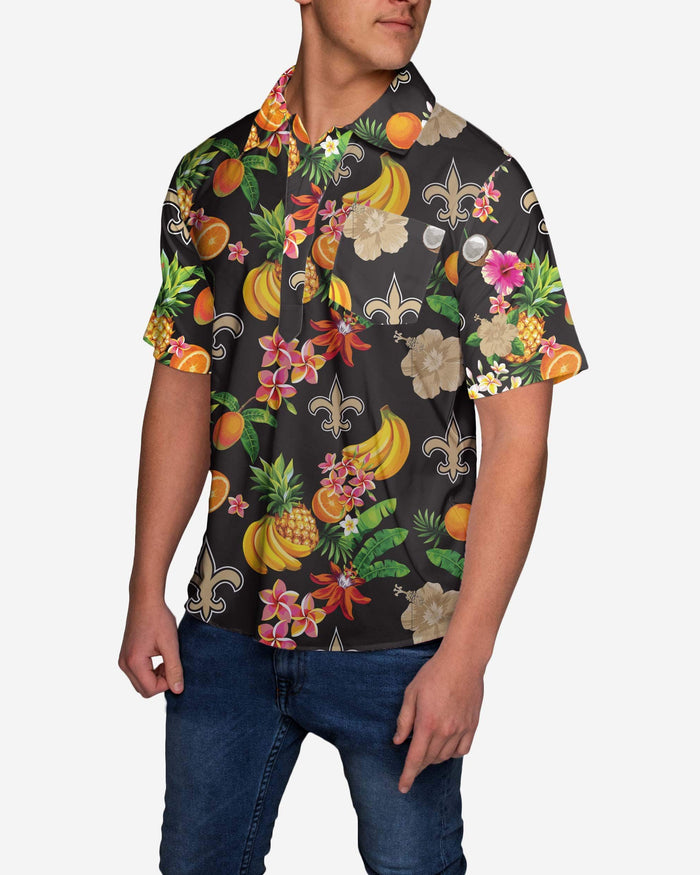 New Orleans Saints Fruit Flair Short Sleeve Polo Shirt FOCO - FOCO.com