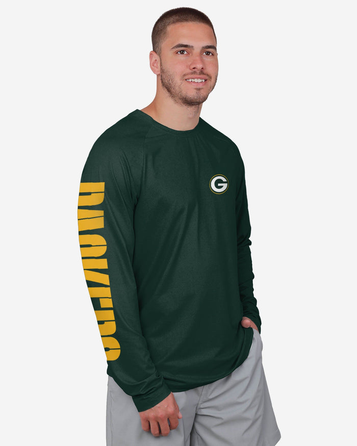 Green Bay Packers Rash Guard Long Sleeve Swim Shirt FOCO S - FOCO.com