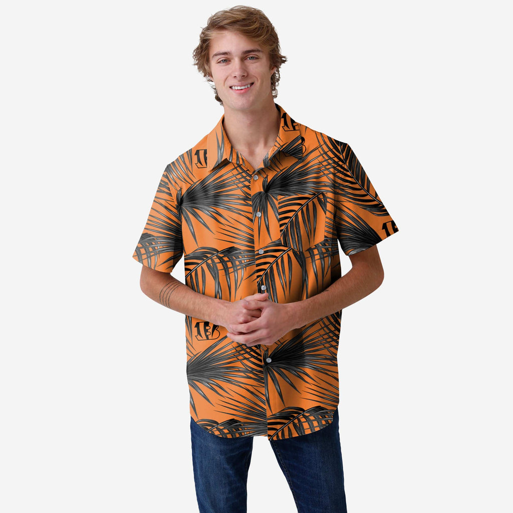 Cincinnati Bengals Hawaiian Button Up Shirt FOCO S - FOCO.com