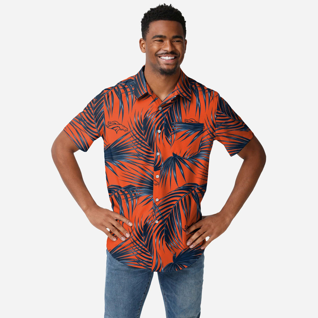 Denver Broncos Hawaiian Button Up Shirt FOCO S - FOCO.com