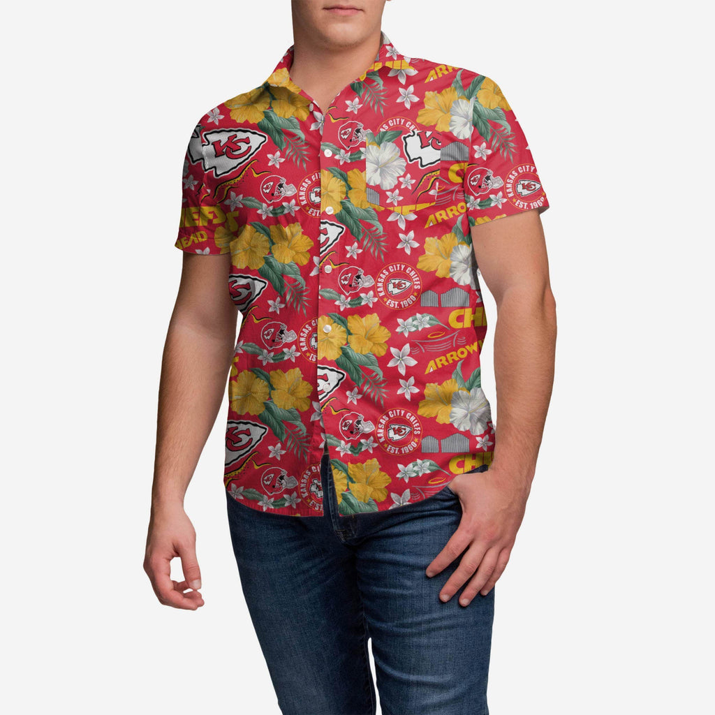 Kansas City Chiefs City Style Button Up Shirt FOCO S - FOCO.com