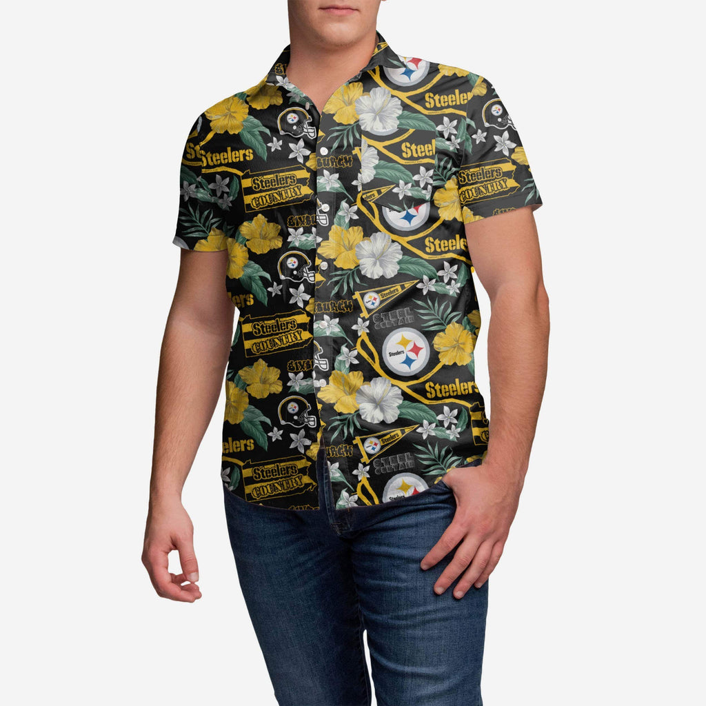 Pittsburgh Steelers City Style Button Up Shirt FOCO S - FOCO.com