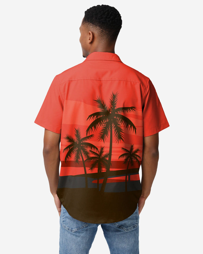 Cleveland Browns Tropical Sunset Button Up Shirt FOCO - FOCO.com