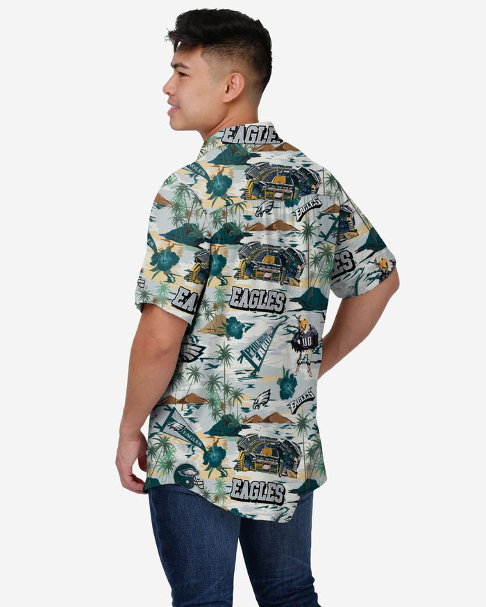 Philadelphia Eagles Thematic Stadium Print Button Up Shirt FOCO - FOCO.com