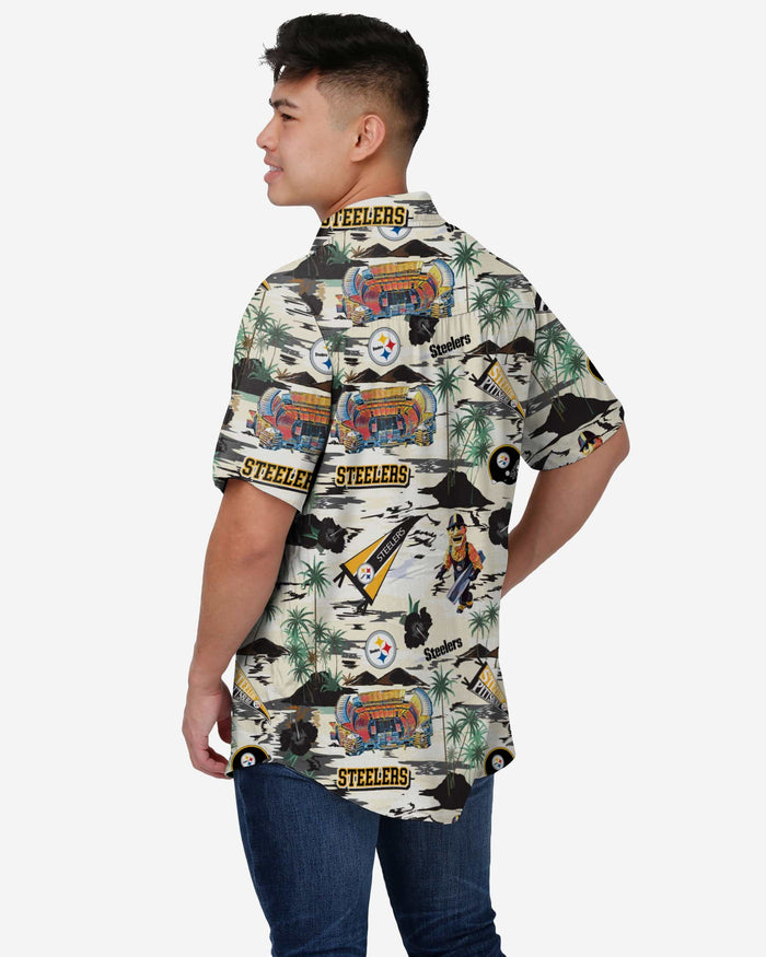 Pittsburgh Steelers Thematic Stadium Print Button Up Shirt FOCO - FOCO.com