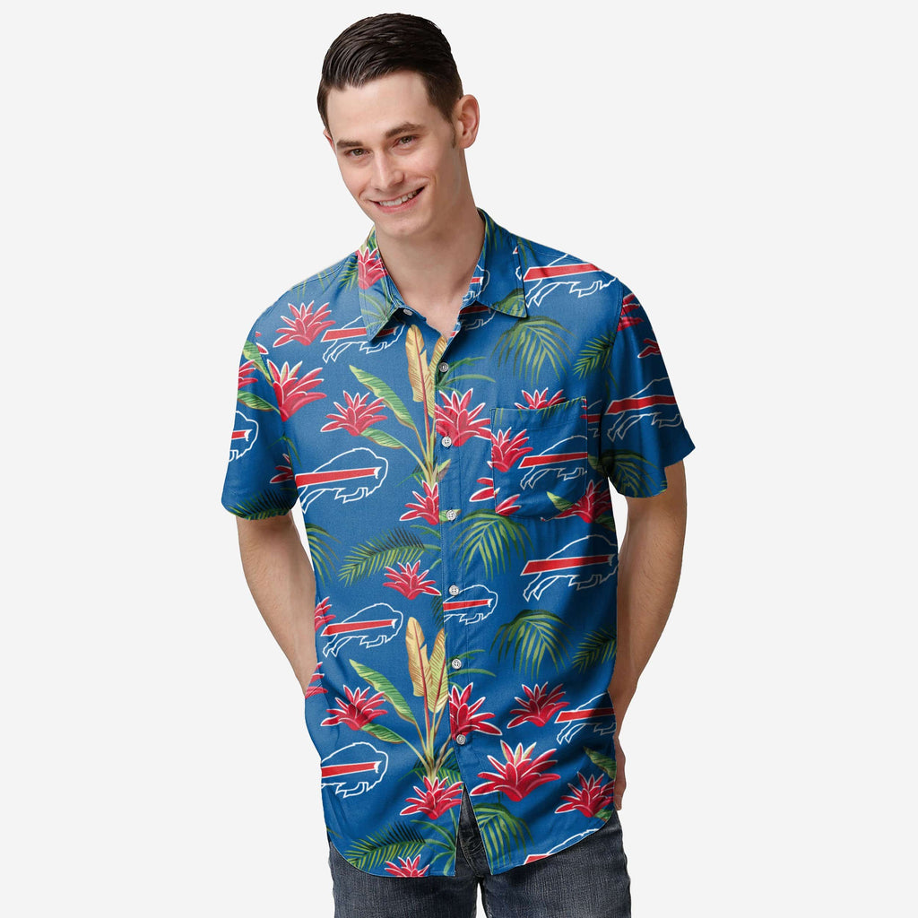 Buffalo Bills Victory Vacay Button Up Shirt FOCO S - FOCO.com