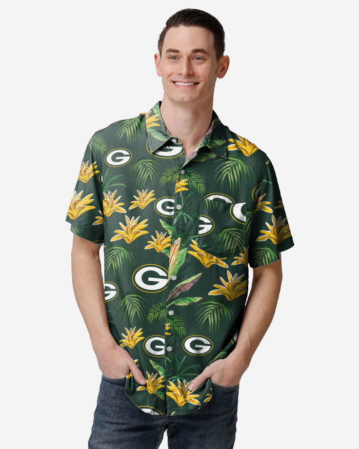 Green Bay Packers Victory Vacay Button Up Shirt FOCO S - FOCO.com