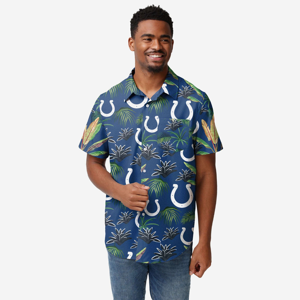 Indianapolis Colts Victory Vacay Button Up Shirt FOCO S - FOCO.com